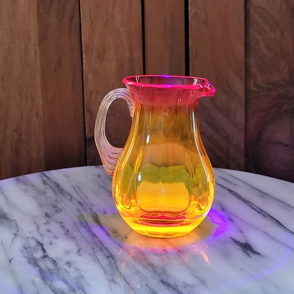 Amberina Glass Pitcher - Picture 3 of 12